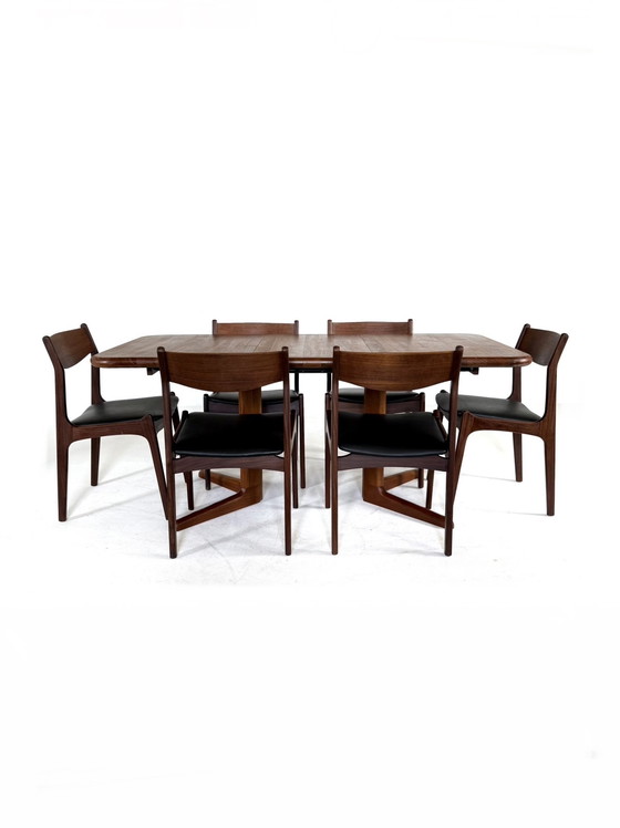 Image 1 of Table de salle à manger danoise extensible vintage, Korup Stolefabrik '60