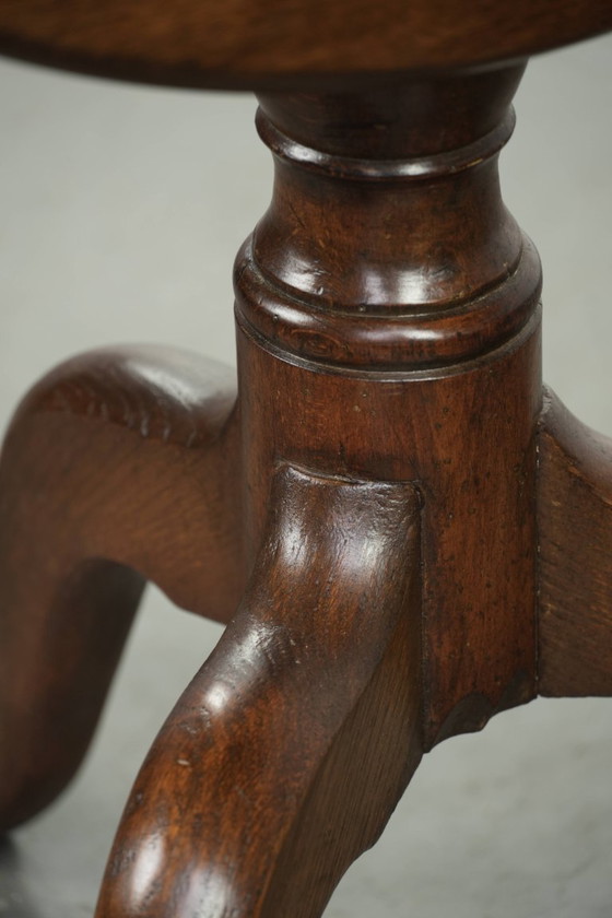 Image 1 of Table d'appoint/table basse anglaise ancienne en chêne, datant de la fin du XVIIIe siècle