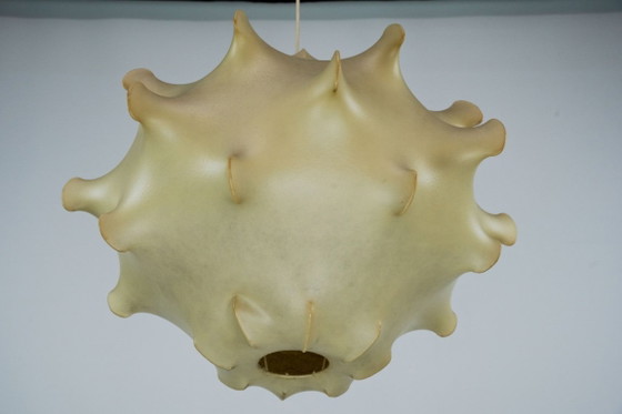 Image 1 of Rara lampada a sospensione in bozzolo di fiori di Taraxacum, prima edizione, anni '60.