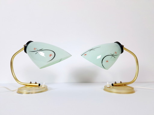 Pair of Art Deco Night Lights, Art Deco Nightstand Lamps