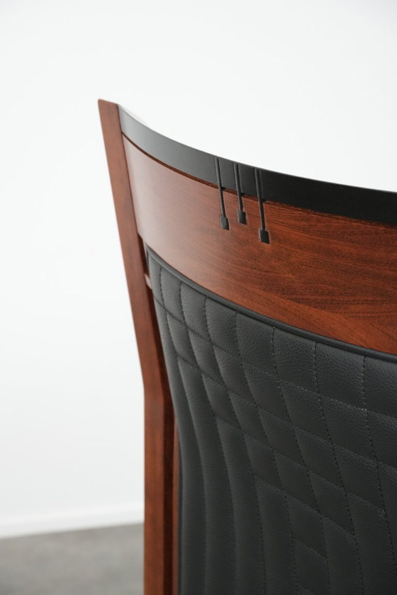 Image 1 of Schuitema Art Deco design fauteuil met zwart leer uit de Decoforma serie