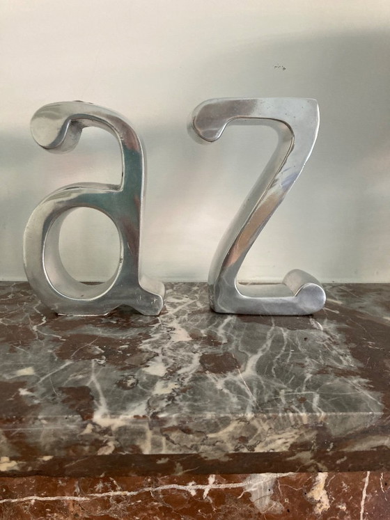 Boekensteun A Z Zilverkleurig Klassiek – Decoratieve objecten, Metal (photo 3 of 5)
