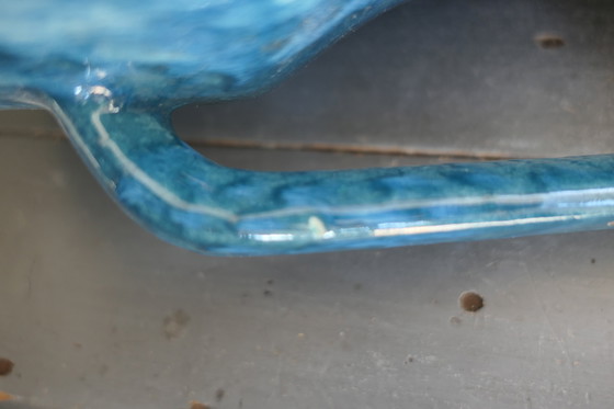 Image 1 of Vintage Scheurich 408 40 Vase W. Germany Turquoise