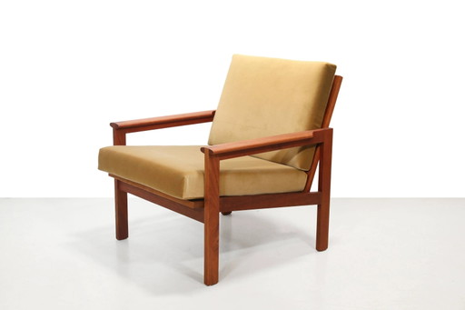 Set of two teak Capella chairs by Illum Wikkelso – Niels Eilersen, fauteuils, Cotton, Velvet, Scandinavian (photo 2 of 5)