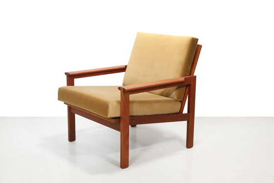 Conjunto de dos sillas Capella de teca de Illum Wikkelso – Niels Eilersen, Sillones, Cotton, Velvet (photo 2 of 5)