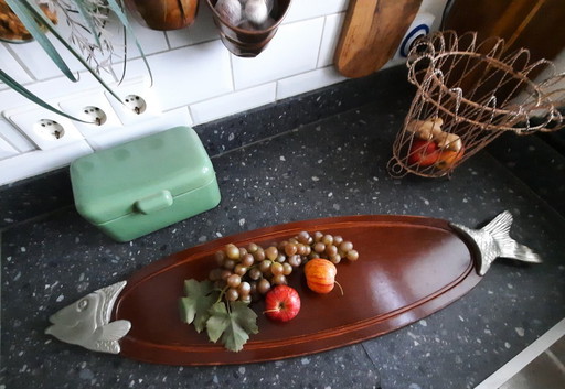 Tabla de servir XL Fritz Nagel – fuente para pescado, diseño de 1970
