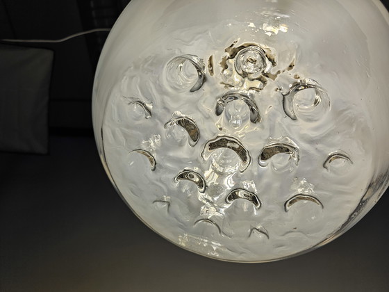 Image 1 of Pendant Lamp Glass And Metal By Mazzega Italy