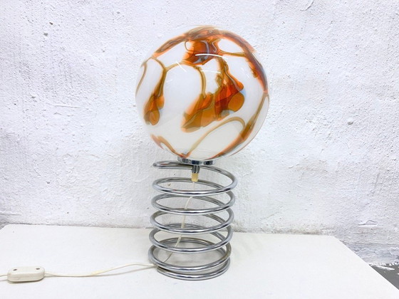 Image 1 of Lámpara de mesa en espiral de los años 70.