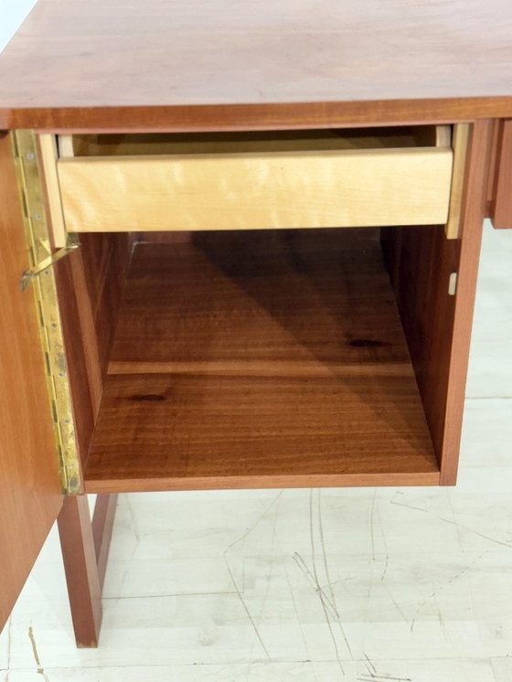 Image 1 of Mid-century modern bureau, damestafel, houten tafel, vintage bureau