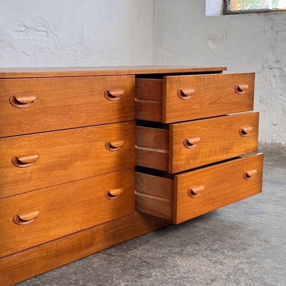 Image 1 of Mid-Century Teak 6-Drawer Sideboard, 1960