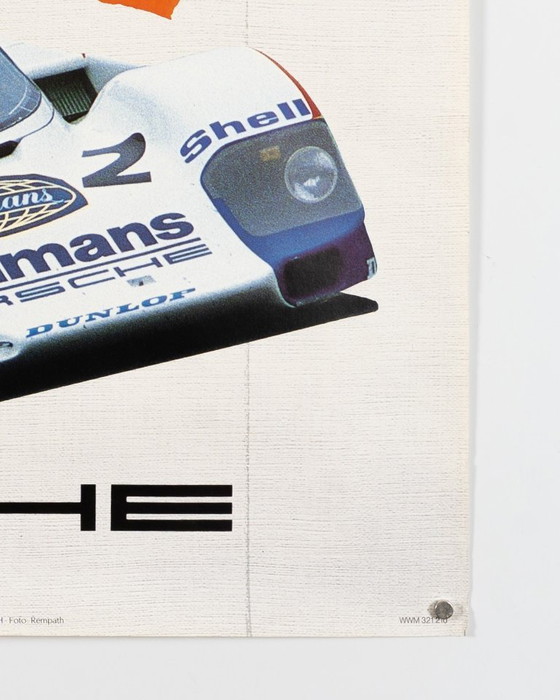 Image 1 of 1000 km Fuji – 1983 – Poster originale vintage Porsche di Gruppe C – Vintage Motorsport – 102x76 cm