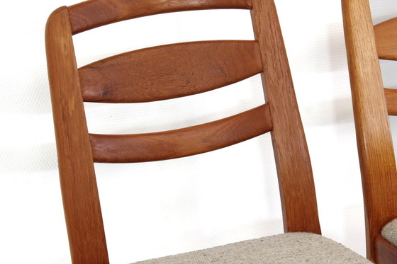 Image 1 of as new, Holstebro Danish Dining Chairs / Vintage Dining Chair in Teak and new Virgin Wool Cover