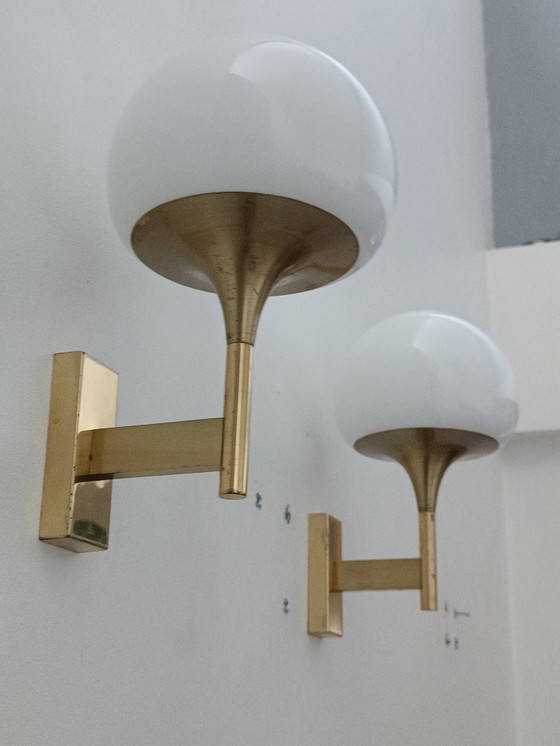 Image 1 of Paar Wandleuchten von Gaetano Sciolari, 1970er Jahre