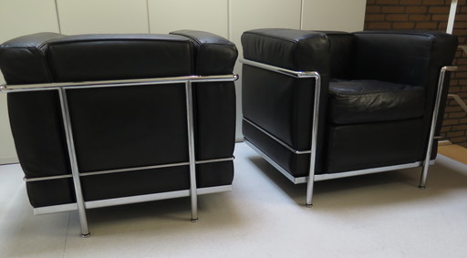 2x Cassina LC2 Le Corbusier