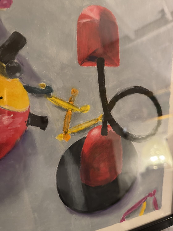 Image 1 of Memphis style pastel still life 
