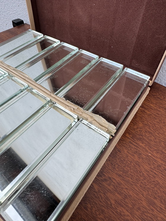 Image 1 of Art Deco messenhouder van spiegelend kristal