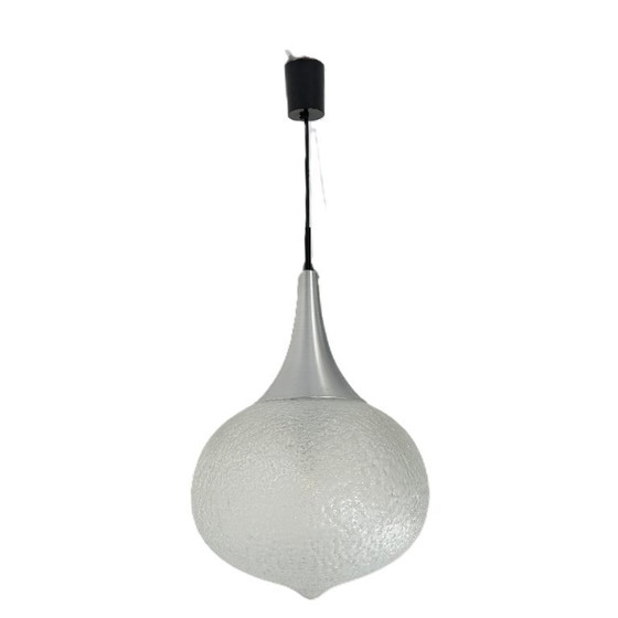 Image 1 of Vintage Iceglass ceiling lamp by Doria Leuchten