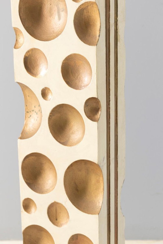 Image 1 of Lámpara de pie con pantalla de cristal jaspeado, años 60-70, Europa