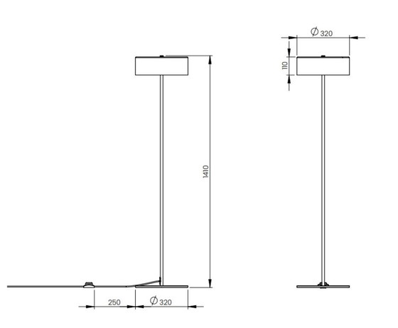 Image 1 of Lampadaire LED sombre Frandsen Noir