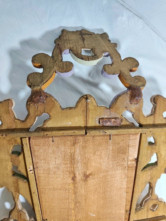 Image 1 of Baroque wooden mirror. Spain, 1950s.