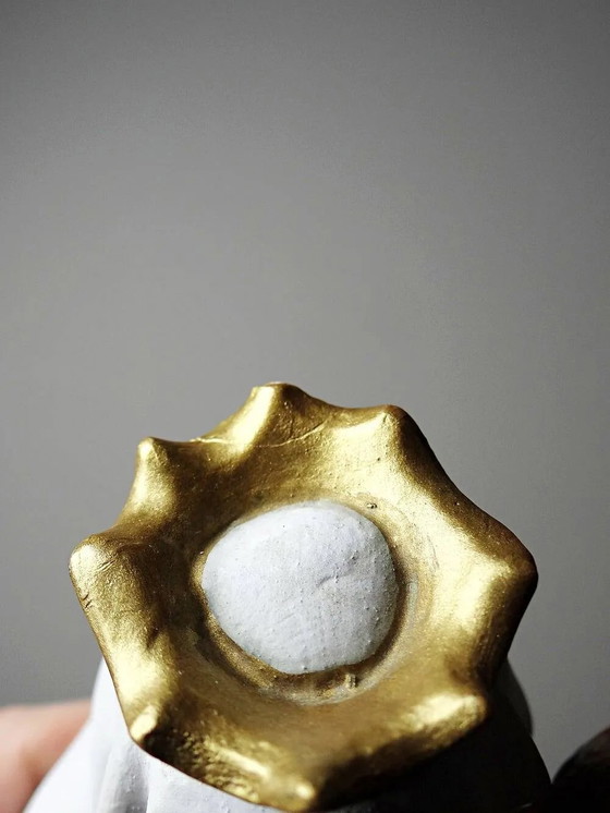 Statuetta gesso ND del Monte Carmelo, laboratori Olot, occhi di vetro, – Oggetti decorativi, Legno, Cromo (photo 15 of 17)