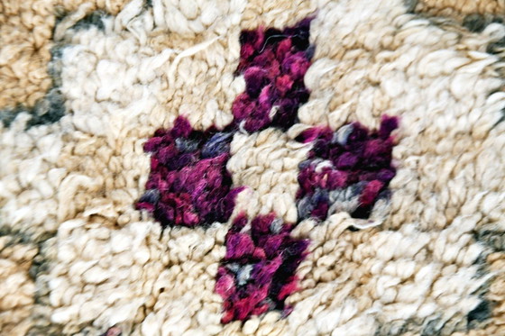 Image 1 of Gedempte tonen Marokkaanse Boujaad Vintage Vloerkleed - 388 x 153 cm