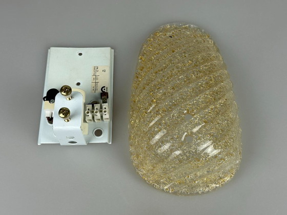 Image 1 of Lampada da parete anni '60 e '70, in vetro e ottone, design spaziale