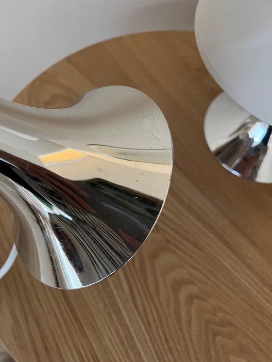 Image 1 of Ikea vintage lamp Lampan wit zilver