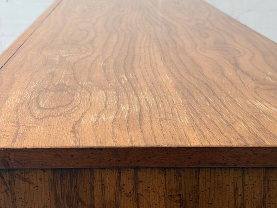 Image 1 of Credenza vintage con frontali in rattan e maniglie in ottone, Italia anni '70