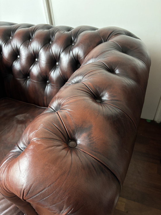 Image 1 of Sillón Chesterfield marrón