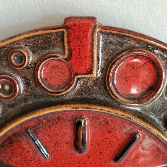Image 1 of Horloge space age,fat Lava en céramique émaillée, west germany, vintage 1960,70 