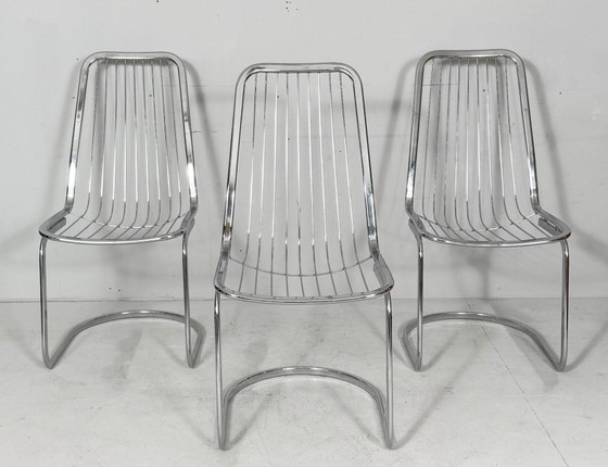 Image 1 of 4 sillas voladizas de Gastone Rinaldi, Italia, década de 1970.