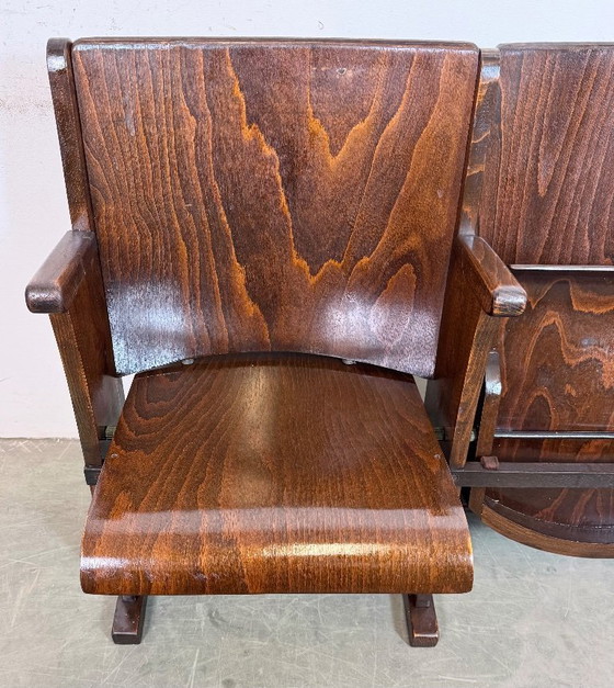 Image 1 of Vintage tweezits bioscoopbank van TON, jaren 60