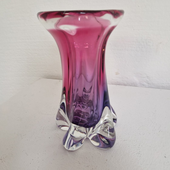 Image 1 of Pink/purple Murano vase