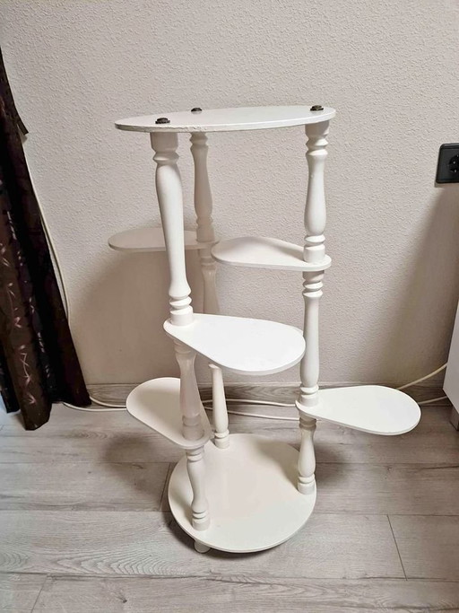 Vintage Witte Plantentafels, Hongarije, jaren 60