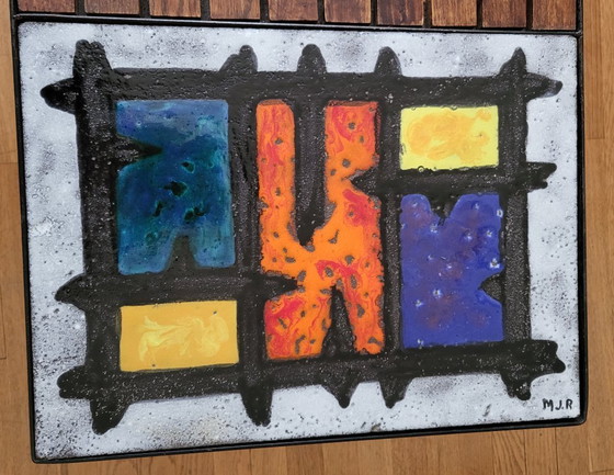 Image 1 of Vallauris Madoura Jouver coffee table in wood and ceramic, Vintage Design