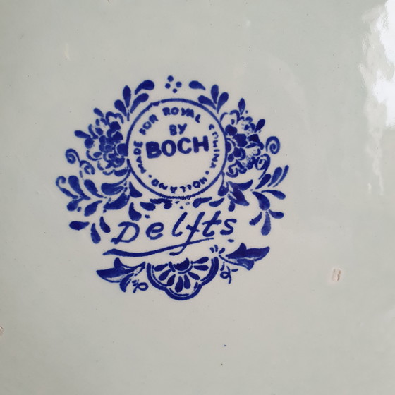 Image 1 of Delft Blue Wall Plate From Royal Sphinx With Yacht Image