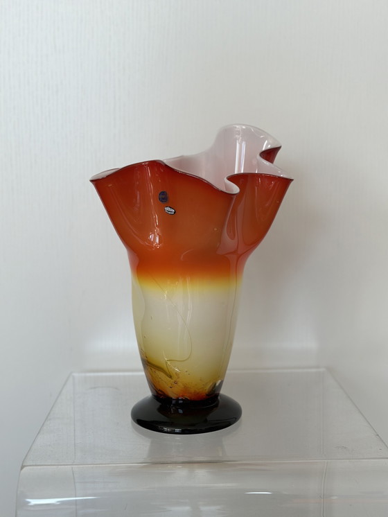 Image 1 of Vintage Italian Murano Flower Vase 1970