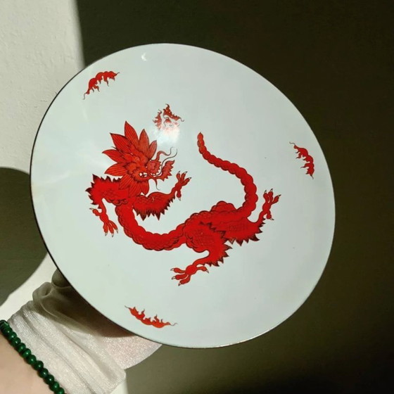 Image 1 of Antique Chinese Plate – Canton Enamel on Copper