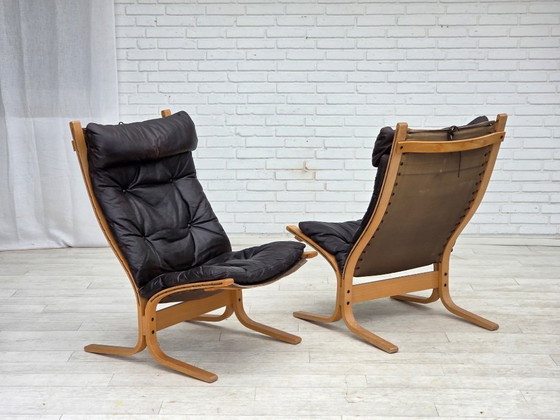 Image 1 of Années 1970, design norvégien d'Ingmar Relling, modèle de fauteuil lounge « Siesta ».