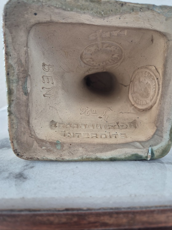 Image 1 of Louis Théophile Hingre - Escultura de un buitre, cerámica