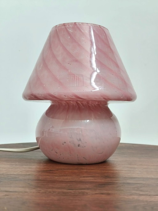 Murano Glas Pilzlampe 1970er