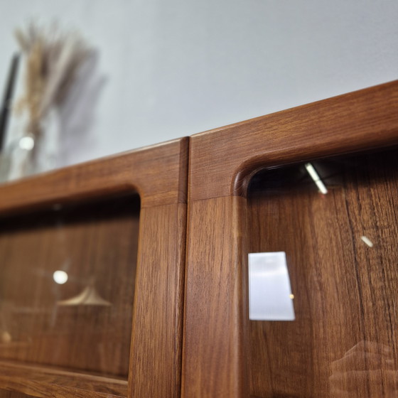 Image 1 of Dyrlund vintage 1960s wall unit display cabinet Danish