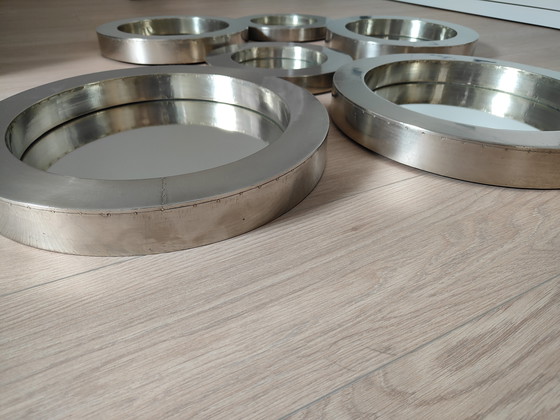 Image 1 of Set van 6 spiegels, modern/industrieel 