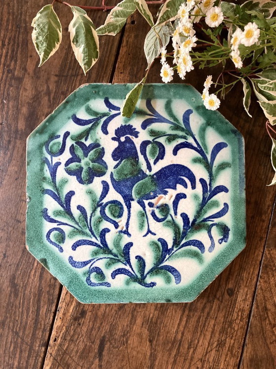 Image 1 of Antique Andalusian tile from Triana (Seville), late 19th century