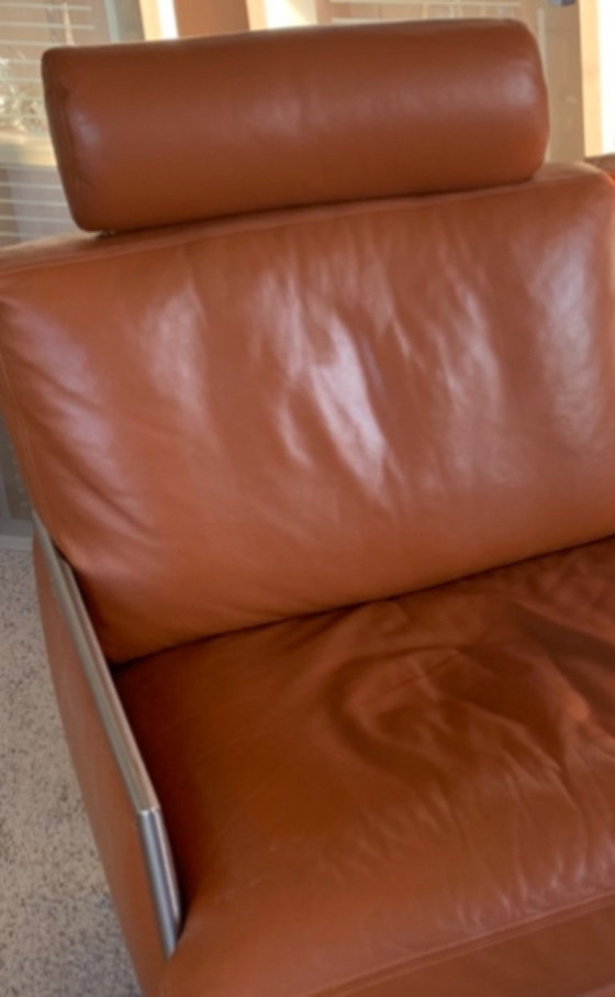 Image 1 of Artanova two-seater sofa leather cognac 