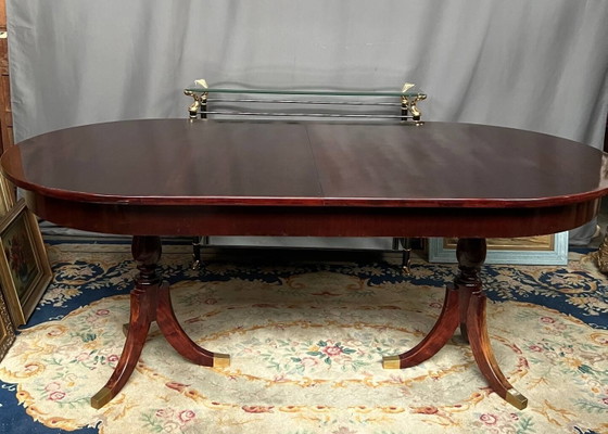 Empire style dining table with two sliding elements. – Bronze, Wood (photo 7 of 8)