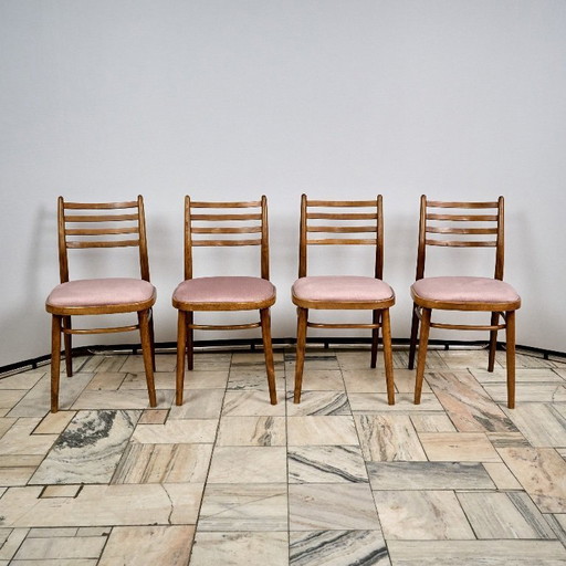 Set of 4 Dining Chairs, TON, 1960s, Czechoslovakia