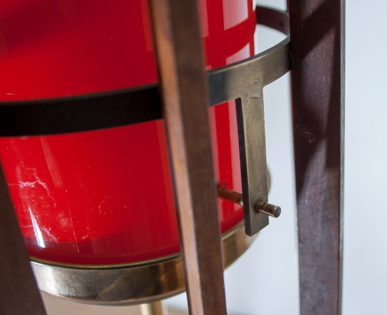 Image 1 of Lámpara de pie italiana de cristal de Murano "Incamiciato", Vistosi Mid-Century Modern, años 50