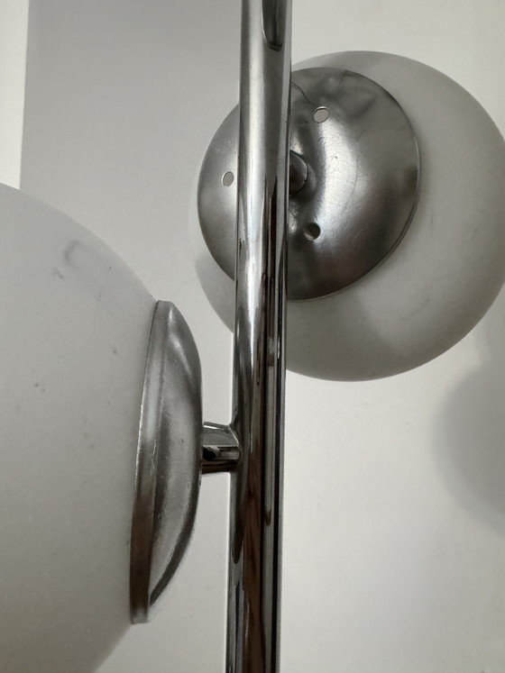 Image 1 of Lampada a sospensione allungata a 3 sfere degli anni '70.